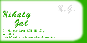 mihaly gal business card