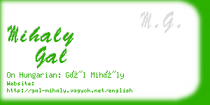 mihaly gal business card